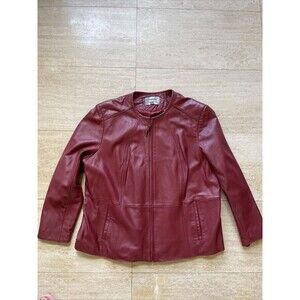 Avenue Red Leather Jacket Special Edition No. 2009‎  Size 22/24